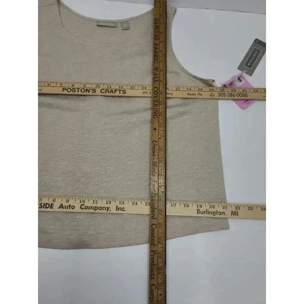 Nordstrom Silk Linen Shirt and Tank Women's Large New with Tags - Picture 7 of 9